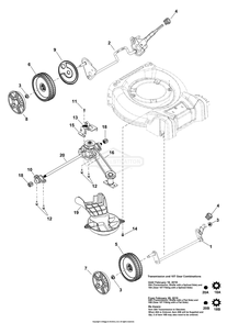 Drive Group B Diagram and Parts List for 2691602-00 (EQ300E)(2019) Briggs and Stratton Lawn Mower